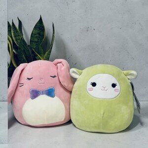 Squishmallows 8” Easter Addison Lamb & Bop Bunny Plush Springtime Cute